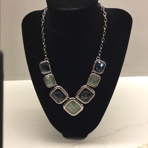 Lia Sophia necklace light and dark blue stones